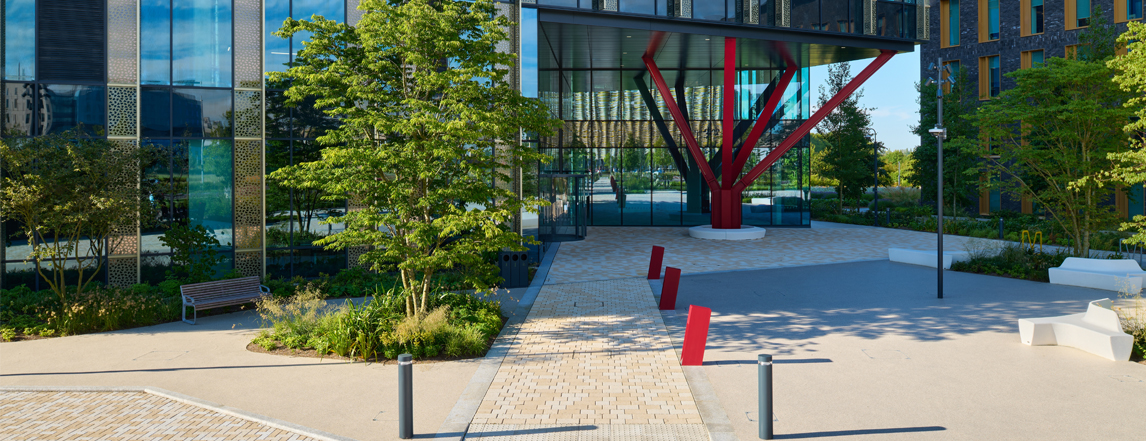 Reimagining Outdoor Spaces with Marshalls’ Modal X at Cambridge Biomedical Campus..