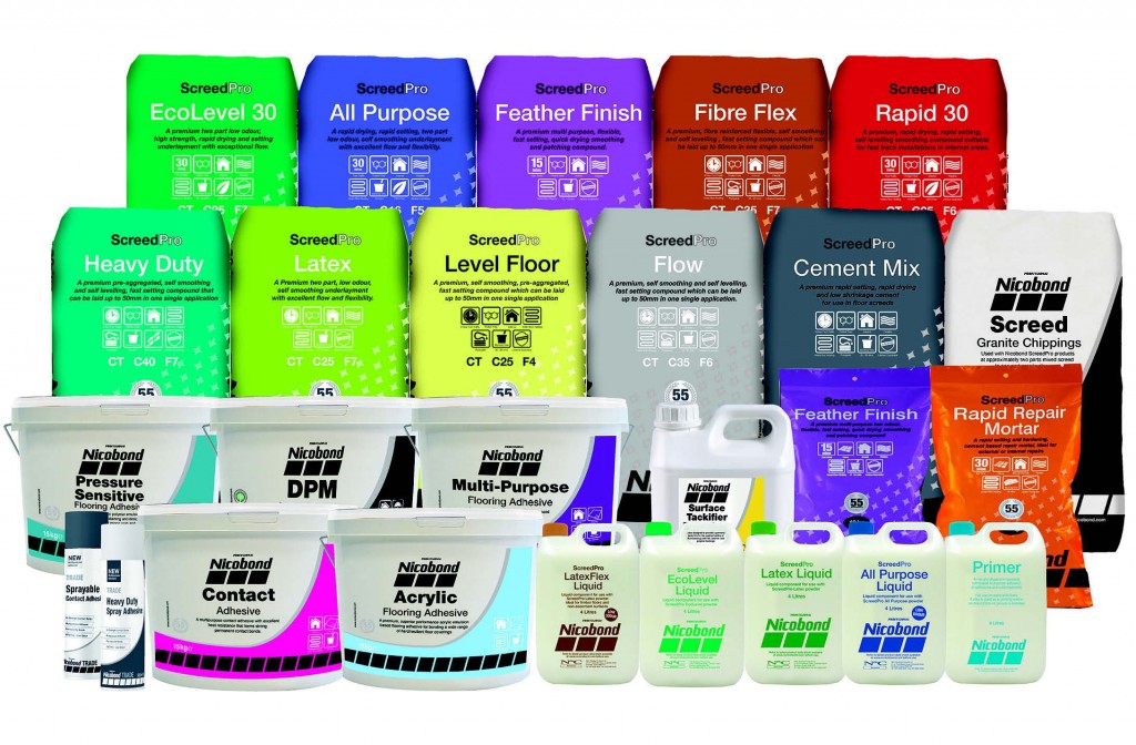 Nicobond Launch ScreedPro smoothing compounds Specification Product Update